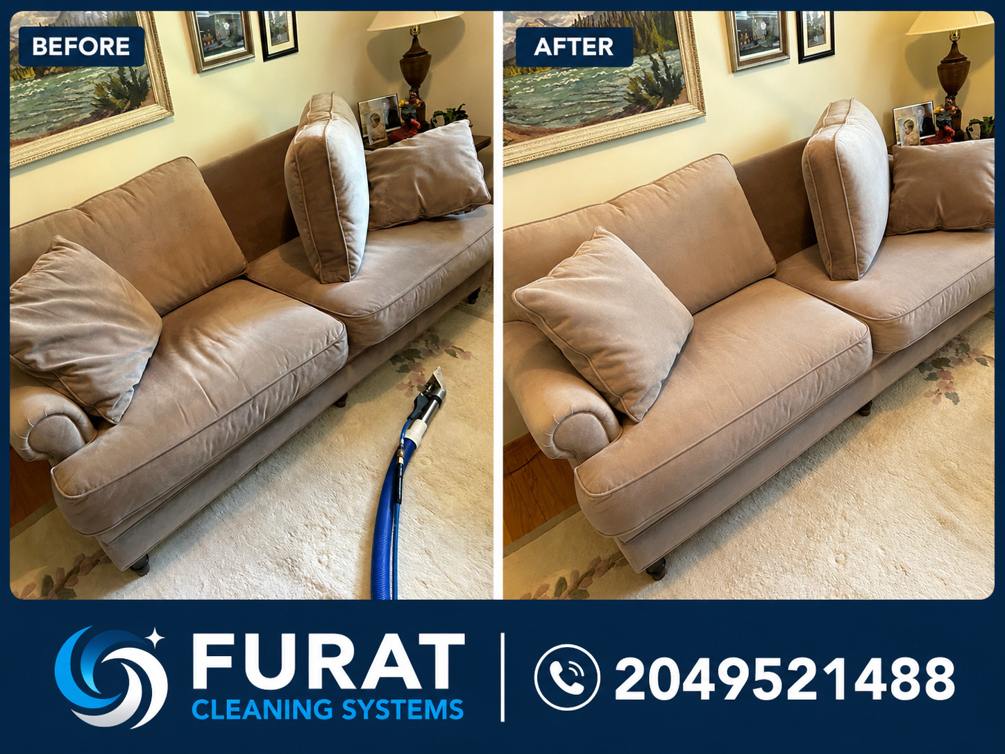 Deep Upholstery Cleaning -Furat Cleaning Systems